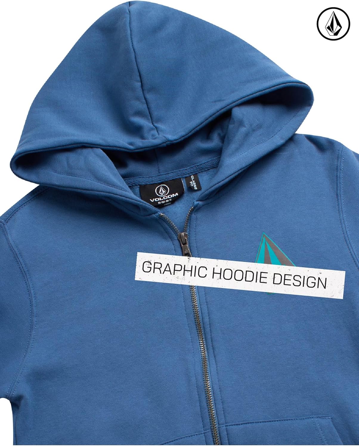 Volcom Boys Hoodie - Fleece Full Zip Up Hoodie Sweatshirt with Back Graphic - Stylish Hooded Sweatshirt for Boys (8-16) - Image 3