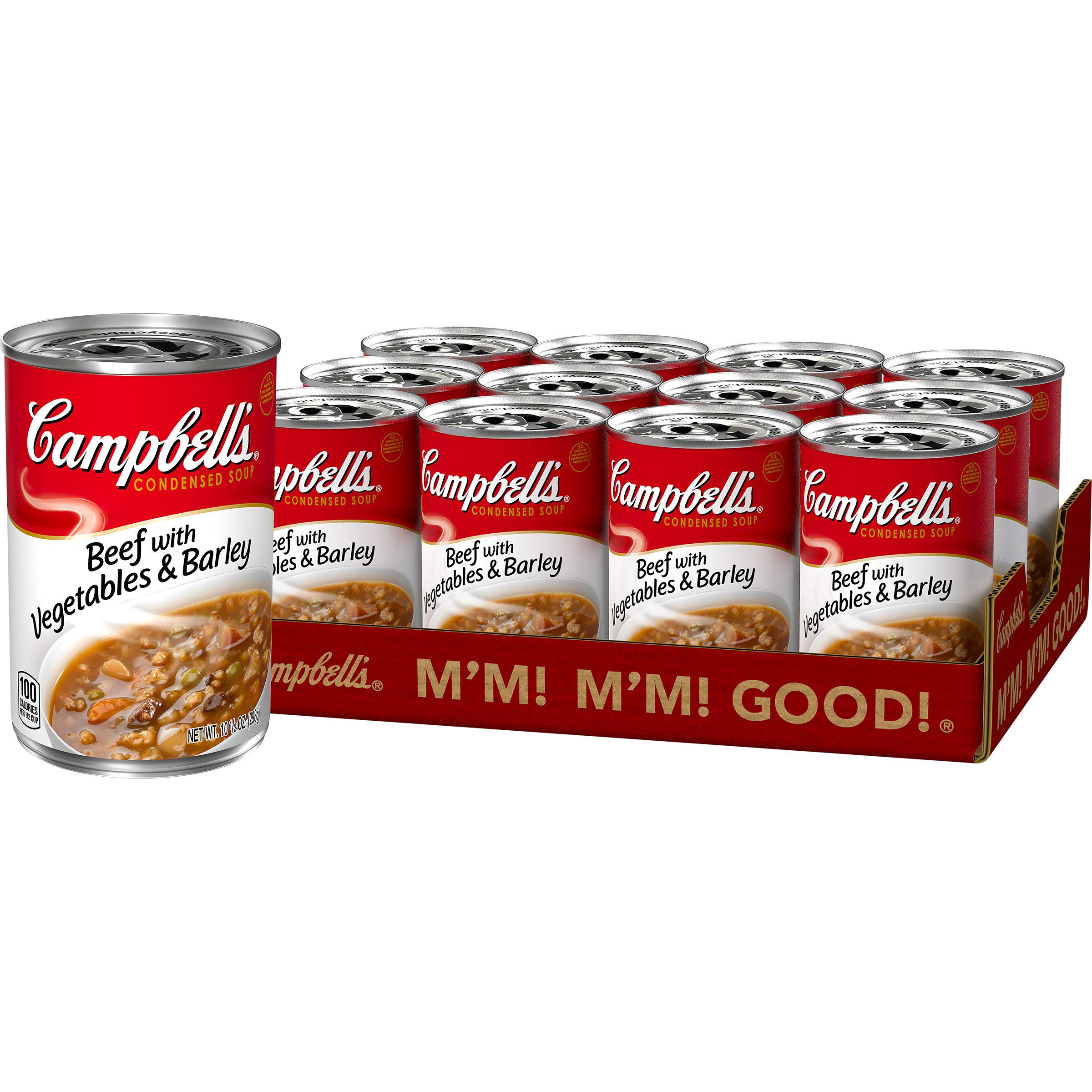 Campbell's Condensed Beef with Vegetables & Barley Soup, 10.5 Ounce (Pack of 12) (Packaging May