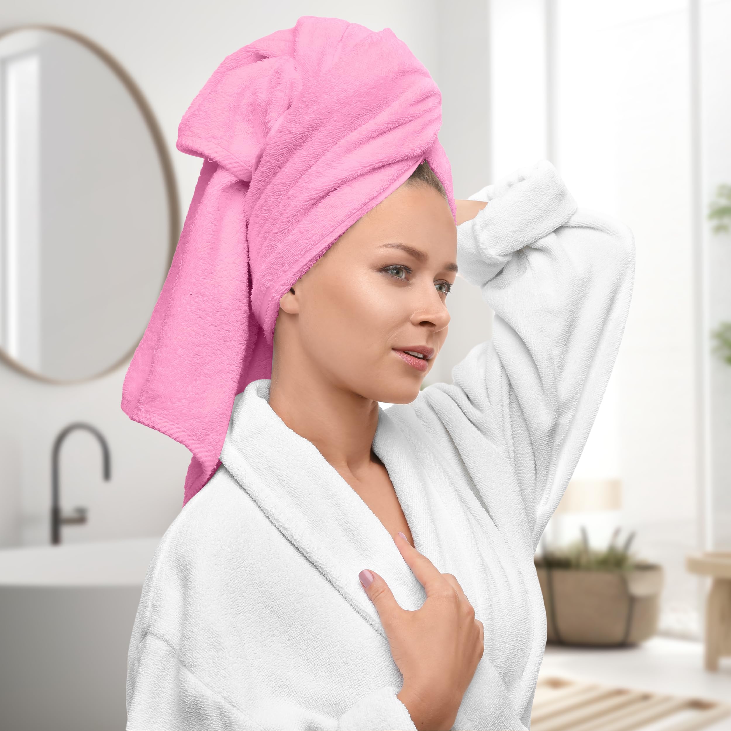 Avalon Towels Juego de toallas de lujo de 8 piezas, 2 toallas de baño, 2 toallas de mano y 4 paños para la cara, 100% algodón hilado en anillo de 600 g/m², altamente absorbentes, toallas de baño color