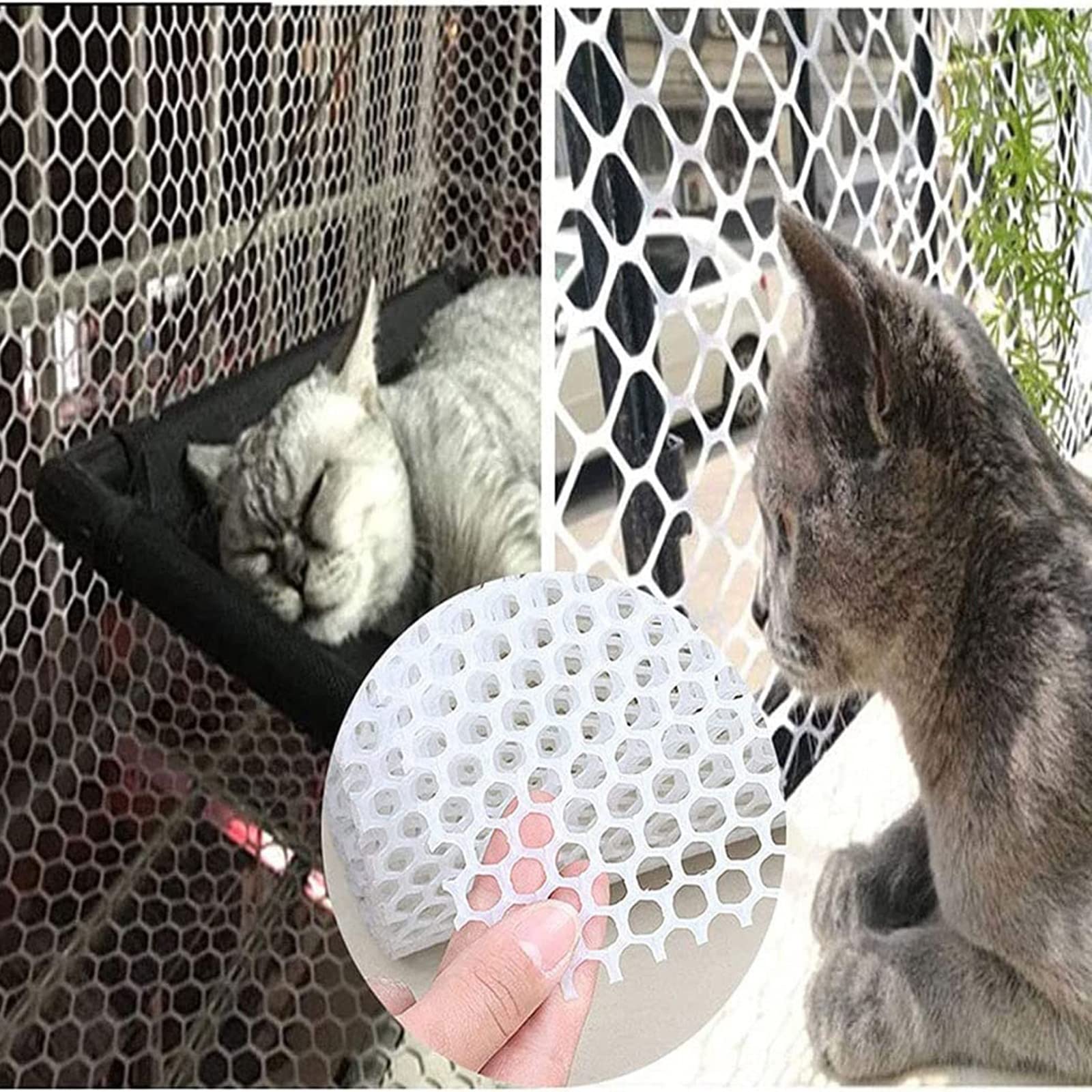 Rollo Malla Enrejado Valla Blanco Plástico Malla De Red Para Aves, Balcón Ligera Malla Protectora Malla Gallinero Malla Para Huerto, Cercado Para Mascotas, Conejos, Ciervos Y Gatos ( Color : Width 50c