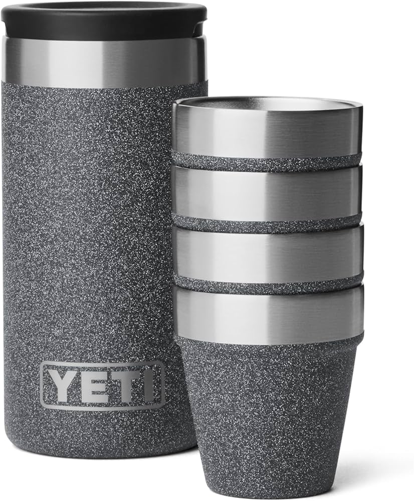 Amazon.com | YETI Shot Glasses with Carrying Case, Set of 4, Black