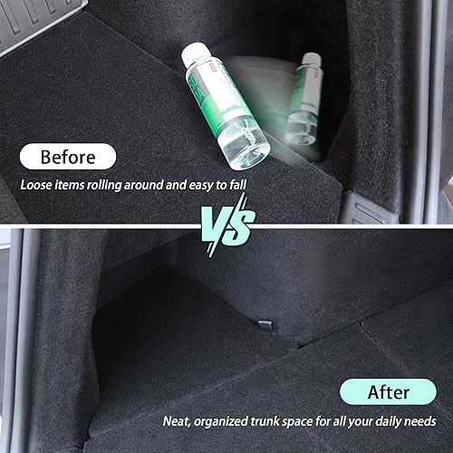 Miniatura 2 de Contenedores de almacenamiento para maletero, organizador de maletero para Tesla Modelo Y Juniper 2025 2026, 5 plazas, 2 cajas de almacenamiento