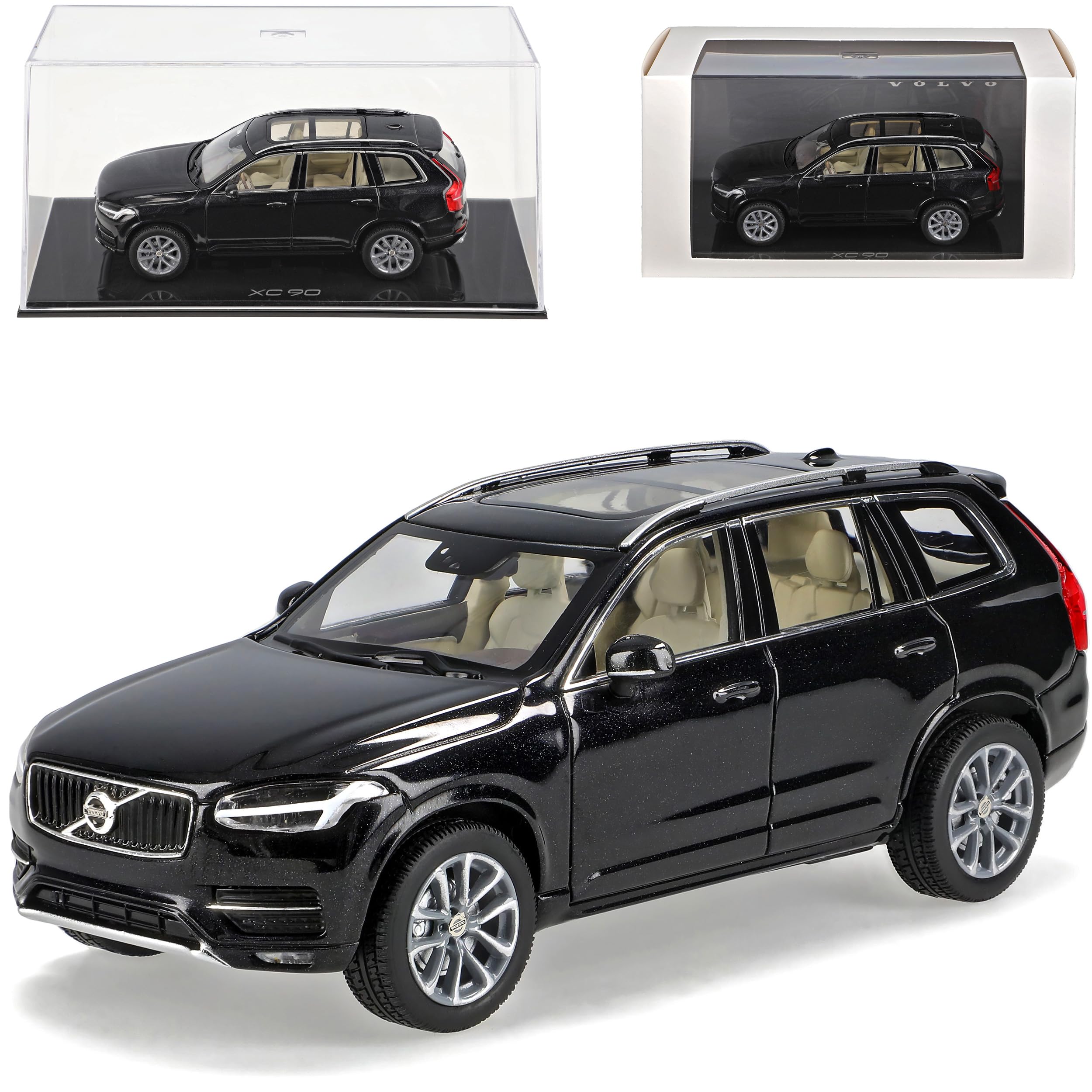 alles-meine.de GmbH Volvo XC90 SUV Onyx Schwarz 2. Generation Ab 2015 1/43 Norev Modell Auto mit individiuellem Wunschkennzeichen