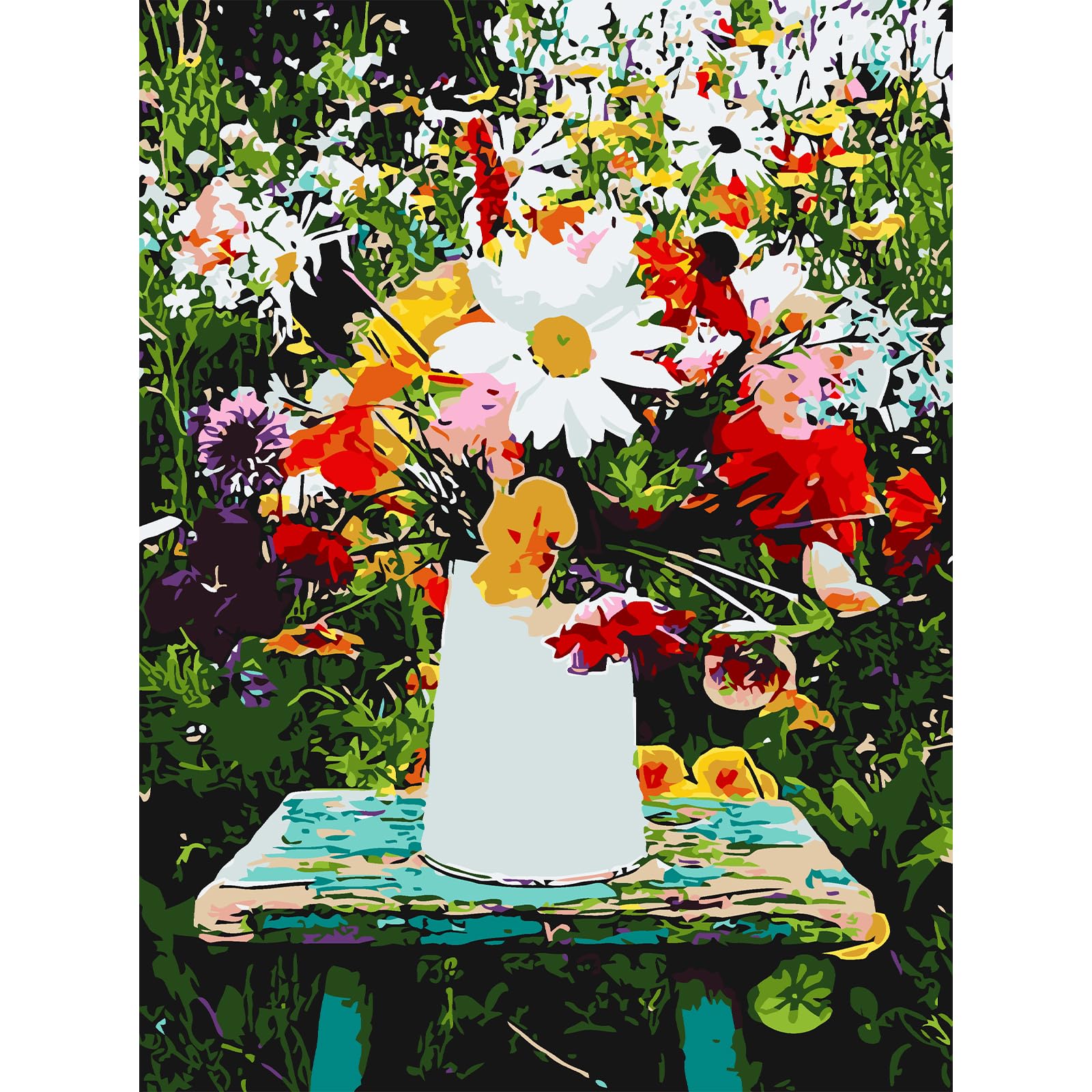 Kit Peinture Par Numéros AIRDEA Chat Avec Cadre - Toile 20x30cm Avec Peintures Acryliques Et Pinceaux Pour Débutants