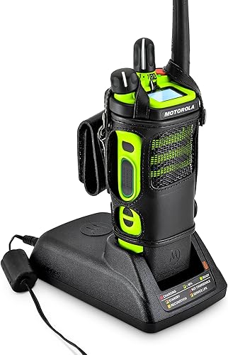 Turtleback Funda de radio para Motorola APX6000XE - Funda de radio de cuero duradera con trinquete de alta resistencia de 2.25 pulgadas para