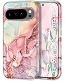 for Google Pixel 10 Pro XL Case 2025 [Military Grade Shockproof] Stylish Marble Pattern Slim Protective 3 Layers Hard PC+Soft Silicone Rugged Women Men Anti-Scratch Cover, Rose Gold