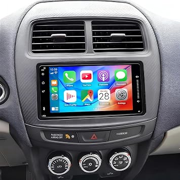 4G+64G Android 14 Car Radio Stereo Upgrade for 2013-2025 Mitsubishi Outlander Sport 7" Touch Screen Double Din Head Nuit GPS Naviw/Carplay Android Auto Bluetooth WiFi FM SWC DSP Backup Camera