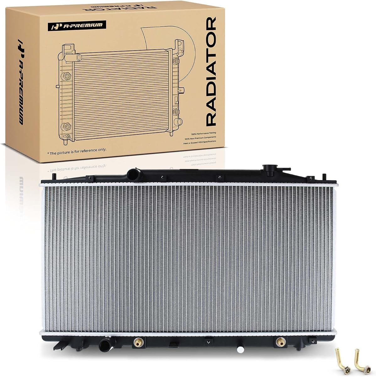 Conjunto de radiador de refrigerante del motor con enfriador de aceite de transmisión | Compatible con Acura RDX 13-18 y Honda Accord 08-12, Crosstour 12-15, transmisión automática, reemplazo # 19010R70A51
