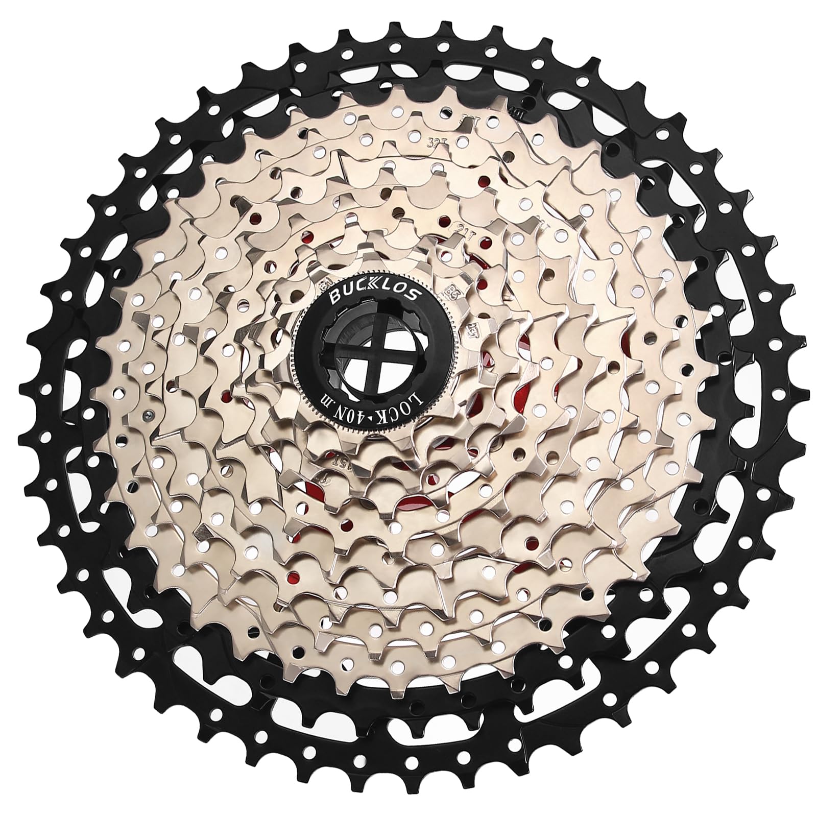 AEYINO Cassette 10 Speed 11-46T,Bicycle Freewheel Fit Mountain Bike/Road Bike/XC/DH/AM,Compatible with Shimano Sram — image 1