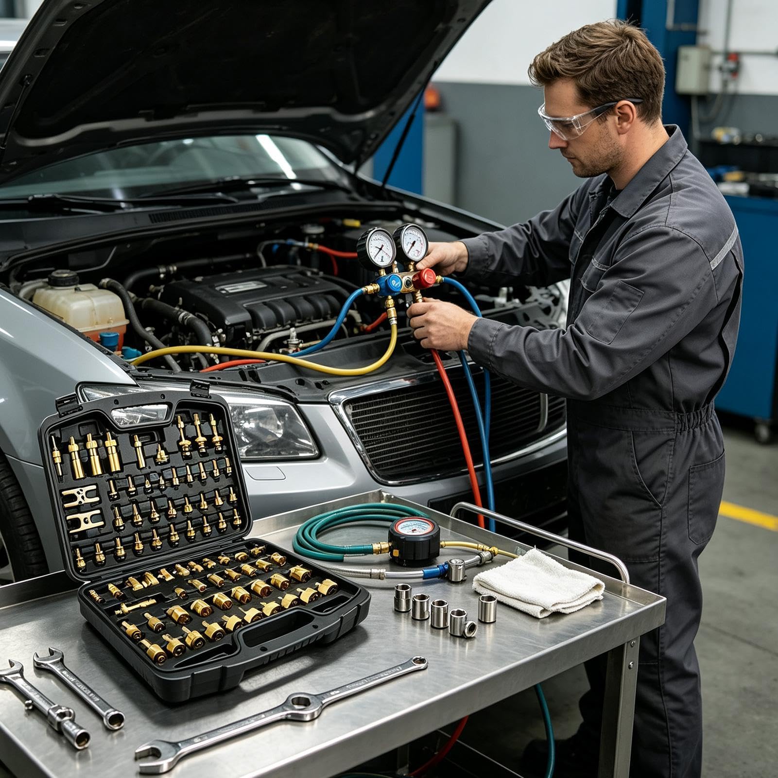 Automotive AC Tools with Connector Portable Pure Copper Repair Tools