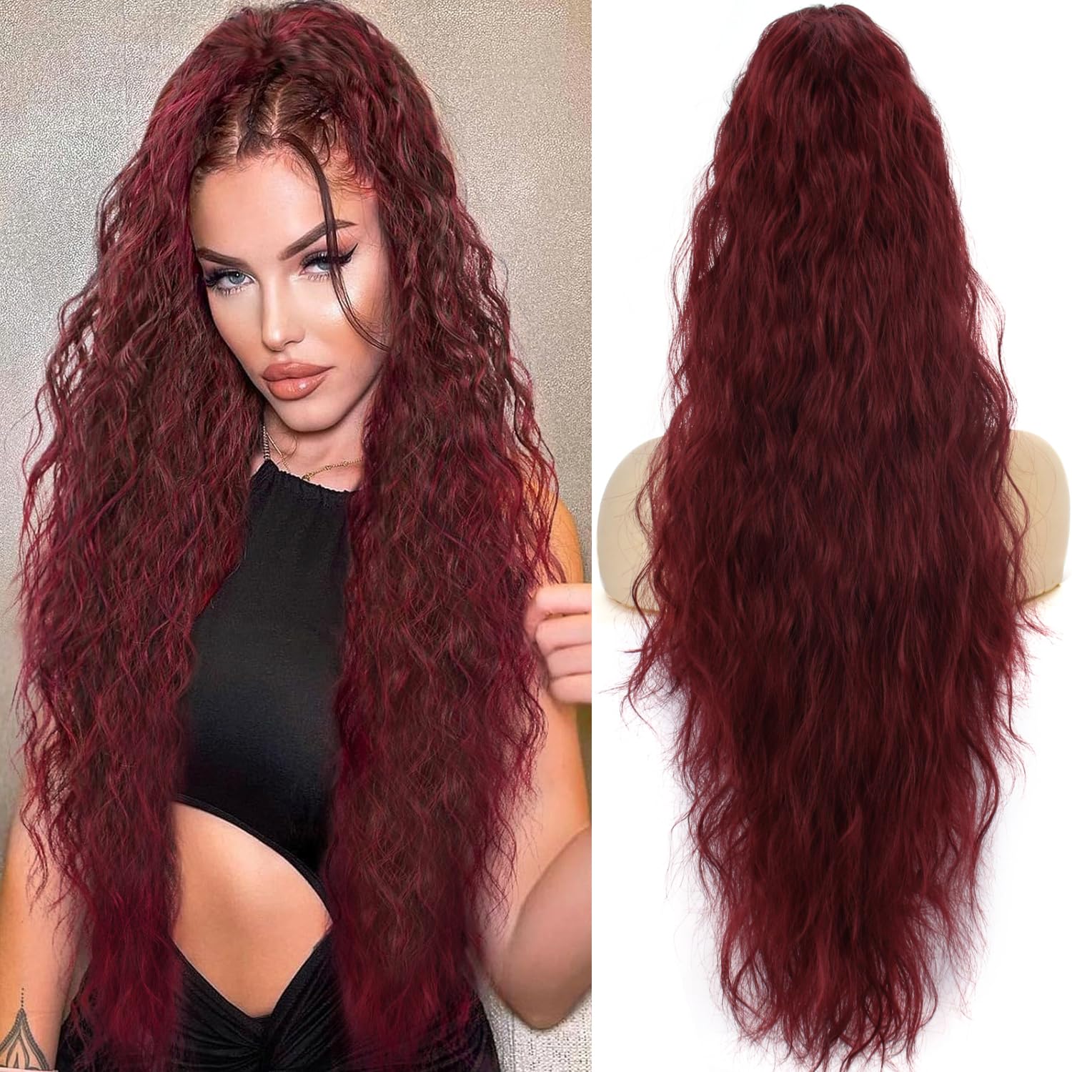 PORSMEER Claw Ponytail Hair Extension 30 inches