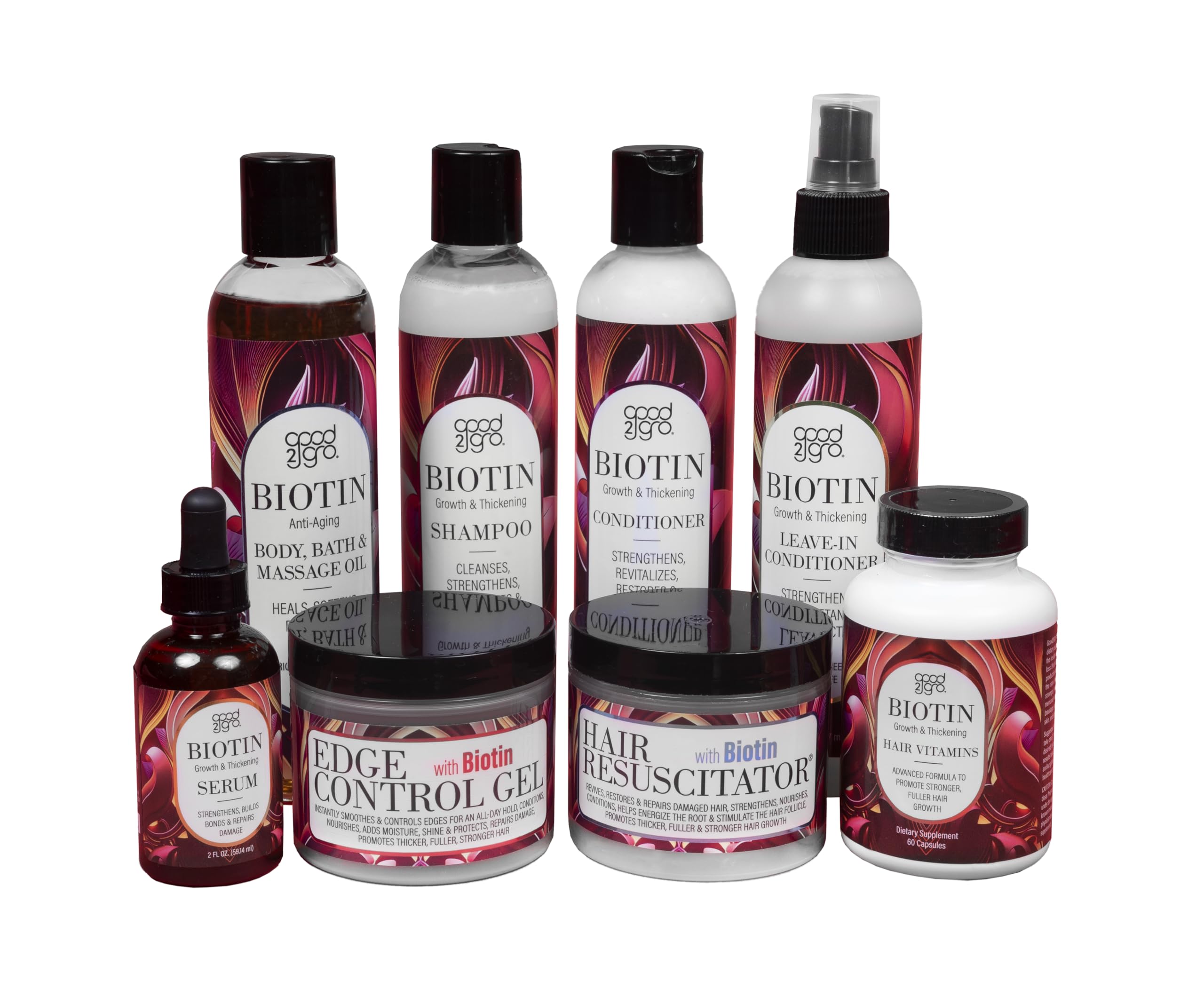 Gold Banner Beauty Products GOOD2GRO Biotin Growth & Thickening Leave-In Conditioner - 8oz | Reduce Breakage & Thinning, Detangle, Moisturize, Repair & Protect | Vegan & Cruelty-Free