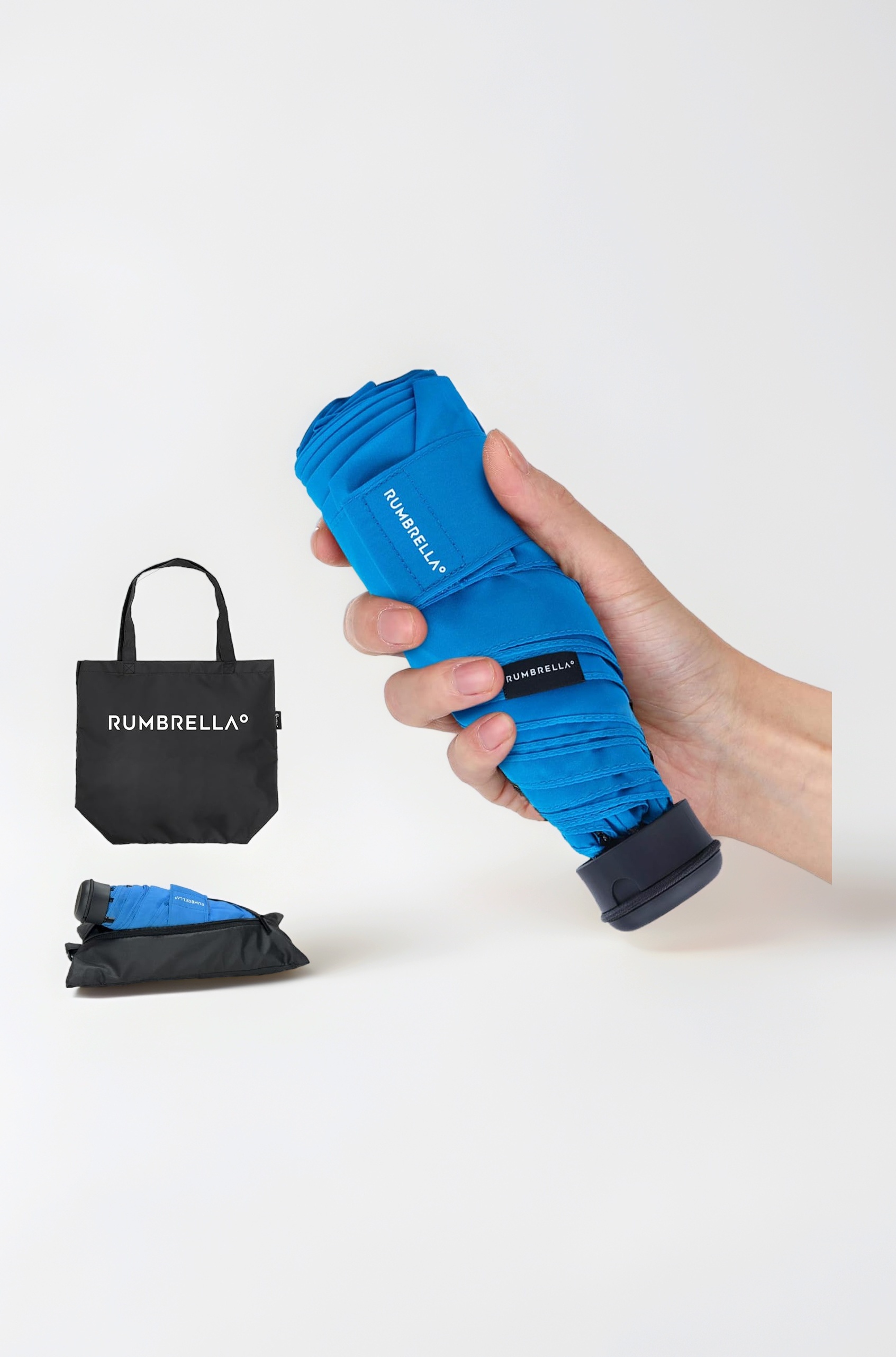 UV Travel Umbrella with Shopping Bag Mini Umbrella Fast Dry and Ultra Lightweight, Royal Blue