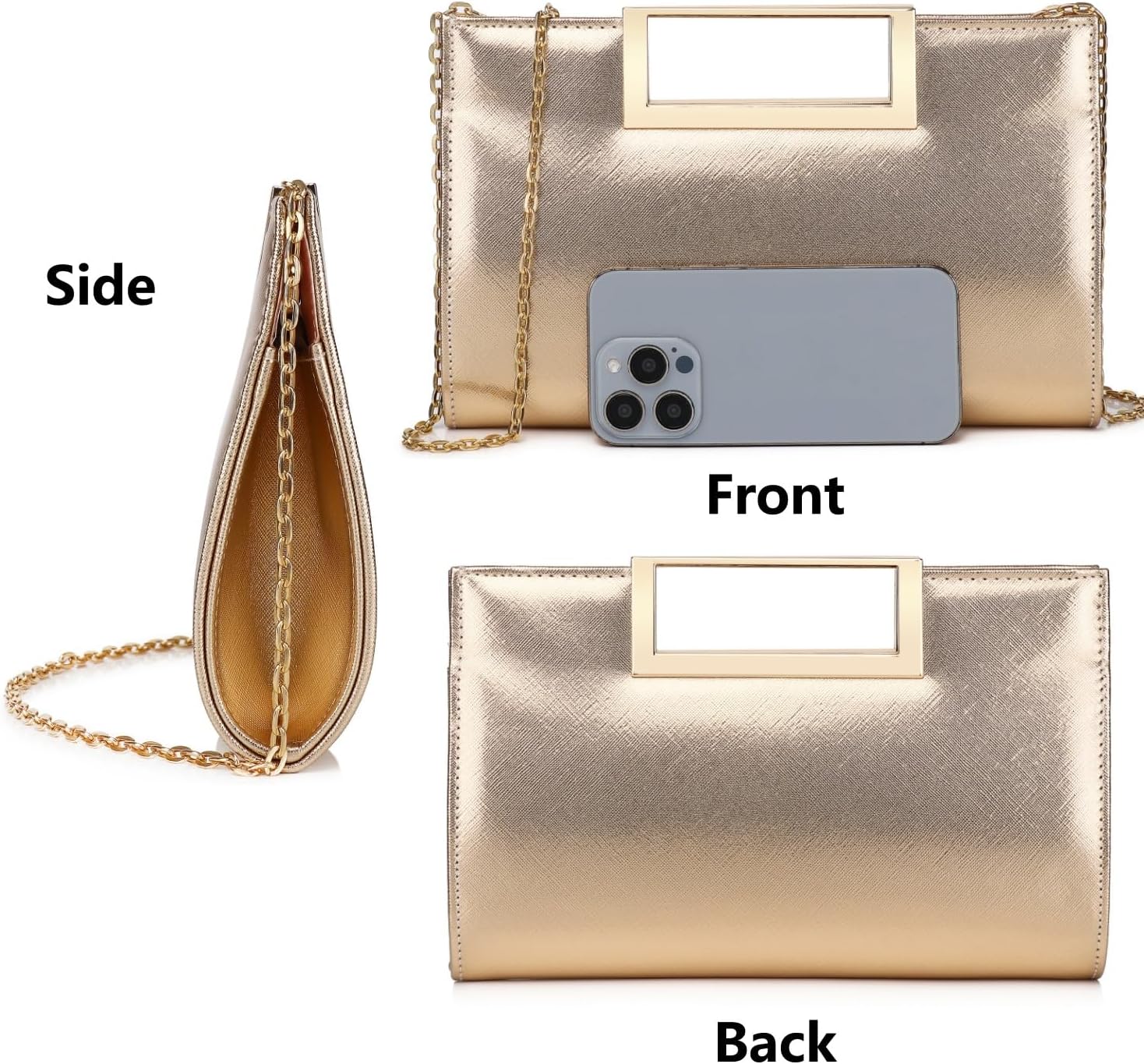 Evening Clutch Purses for Women Formal Party Clutch Bags Cocktail Prom Fashion PU Leather Shoulder Handbags - Image 6