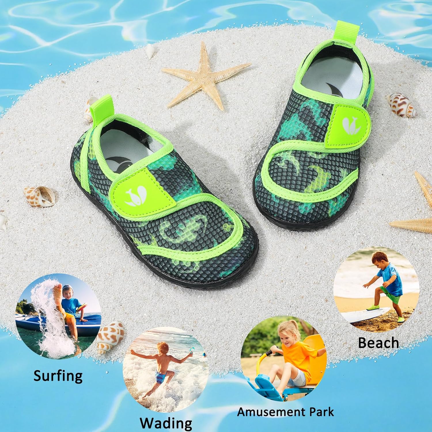 FEETCITY Toddler Water Shoes Boys Girls Swim Shoes Quick Dry Kids Aqua Socks Barefoot for Beach Swimming Pool - Image 6