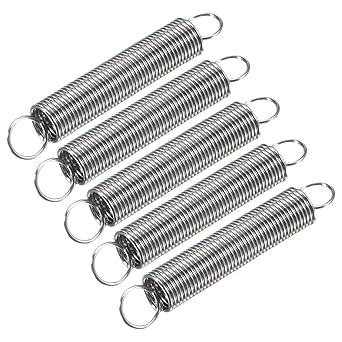 uxcell Compression Spring,8mm OD,0.8mm Wire Size,85mm Extended Length,50mm Free Length,304 Stainless Steel,2.9Lbs Load Capacity,Silver, Pack of 5