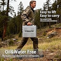 Vista 4 de PORTAIR - Compresor HPA portátil de 4500 PSI, parada automática, sin aceite/agua, convertidor de potencia integrado, compresor de aire PCP