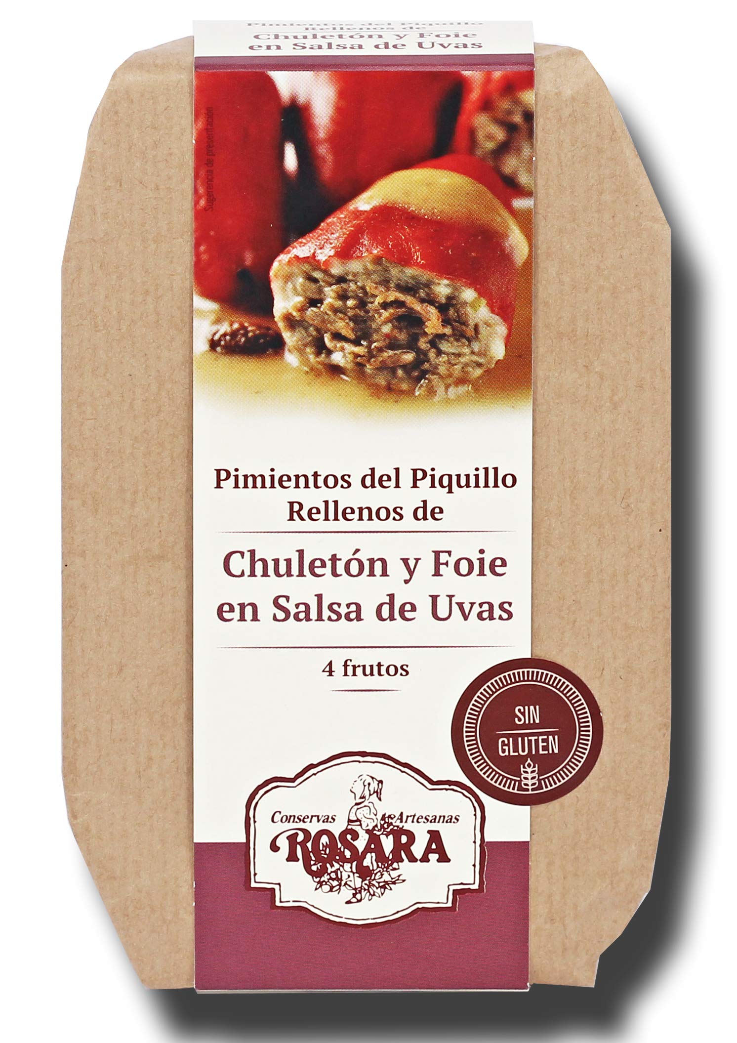 pimiento relleno de chuletón y foie lata a-f 270 ml