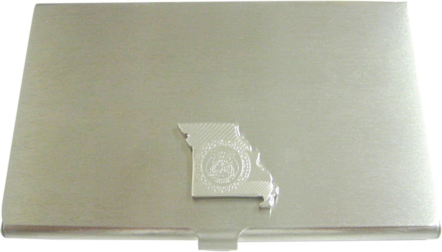 Missouri State Map Shape and Flag Design Business Card Holder