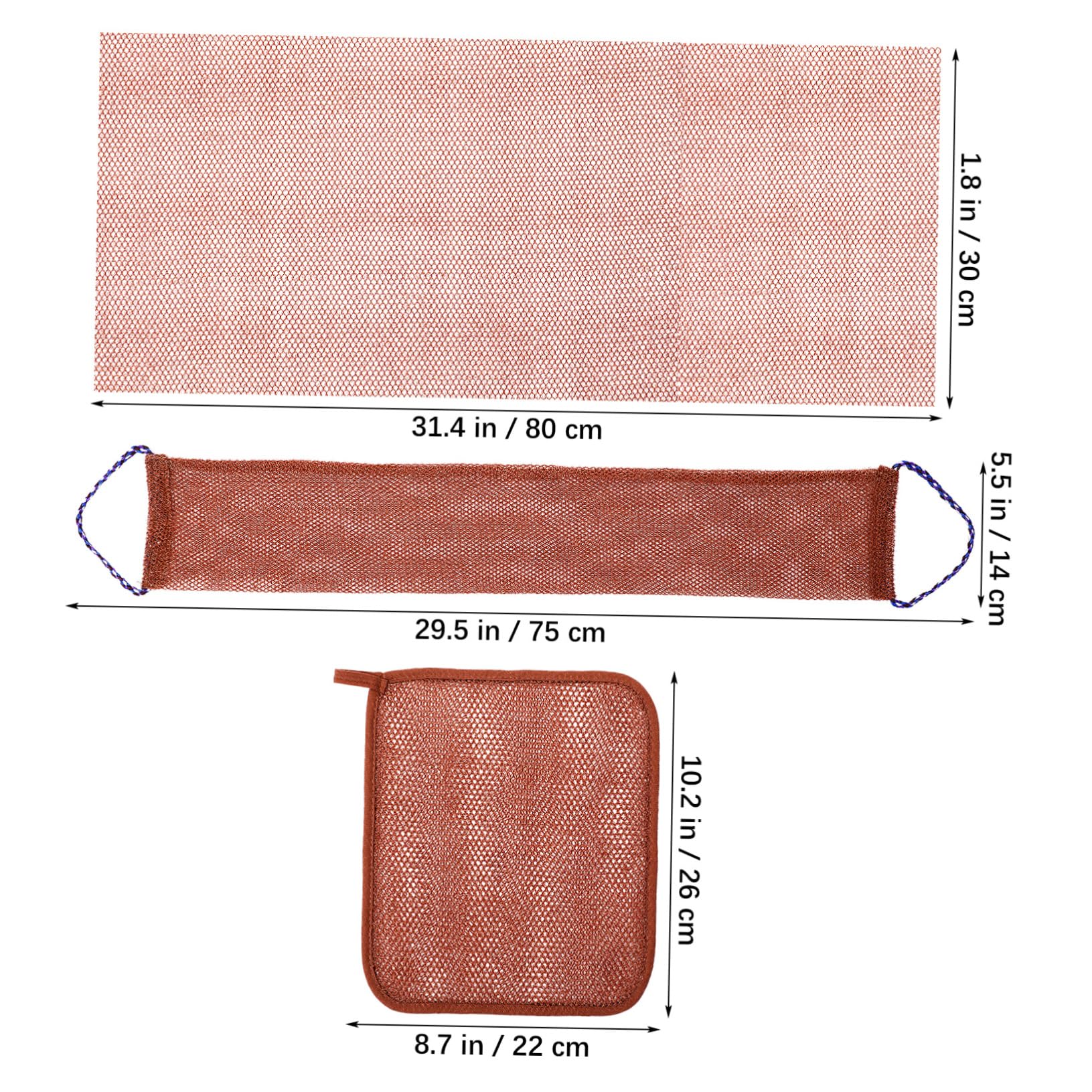 Holibanna 1Set African Net Body Scrub Exfoliating Wash Cloth of Bathing Sponge for Deep Cleansing and Exfoliation for Daily Shower Routine