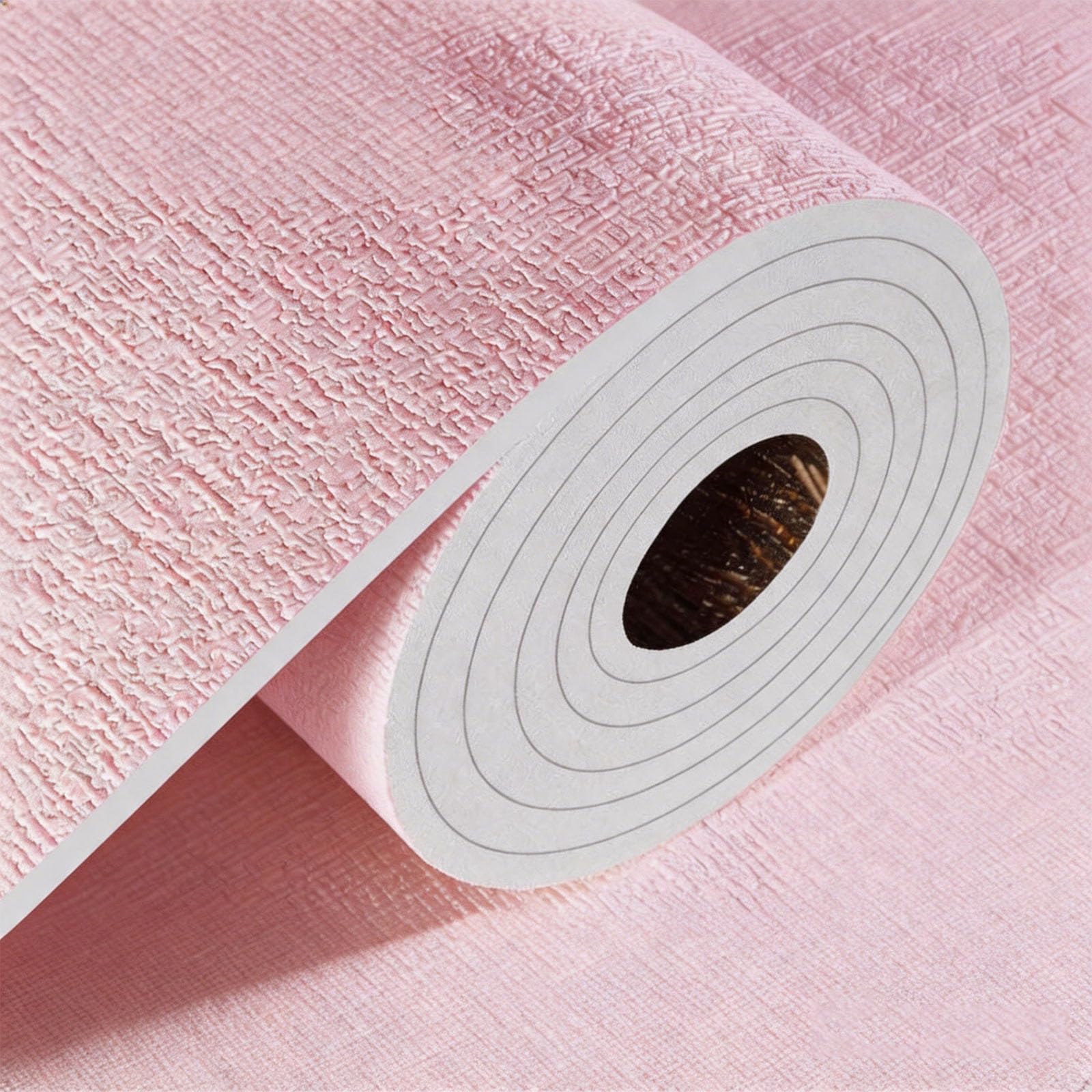 BVCL Self-Adhesive Thermal Insulated Wallpaper, Peel and Stick 5mm 3D Texture Foam Anti-Collision Upholstered, Waterproof Moisture-Proof Wall Sticker(Pink,50cmx80m)