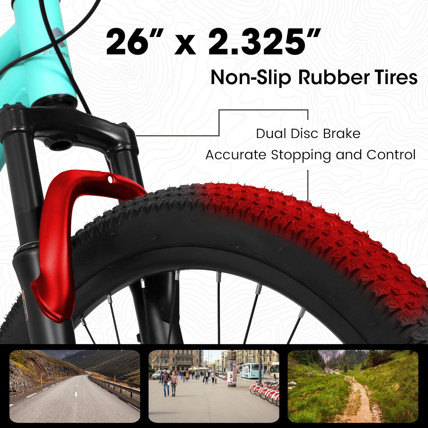 26 Inch Steel Frame Shock Fork Plus Shock Absorber 21-Speed Unisex Mountain Bike for Adults,Dual Disc Brake Mountain Bicycle for Men Womens Adult Bicycle