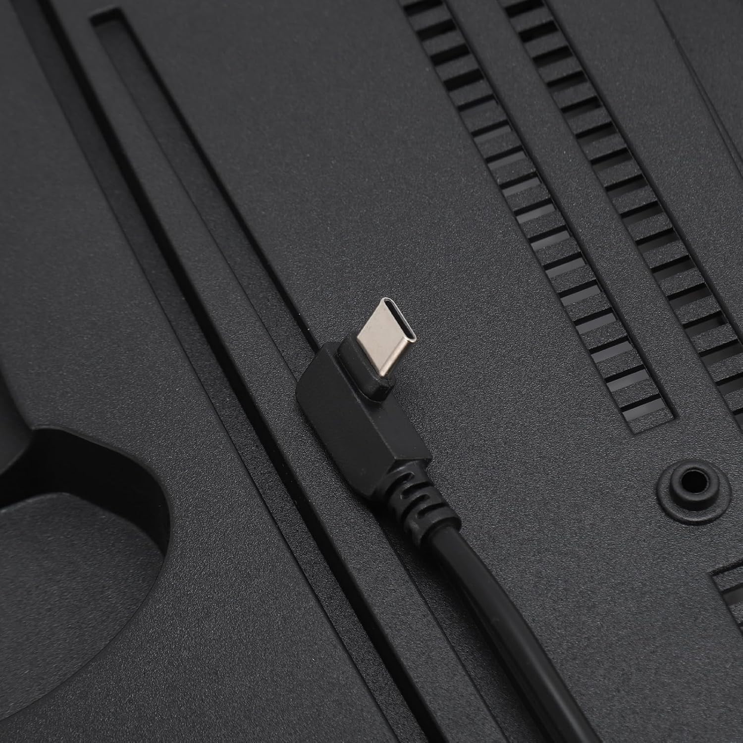 Multifunctional Cooling Stand with RGB Light and Dual Controller Charger - Adjustable Three Gears Cooling Fan for PS5 and PS5 Slim, Ideal for Gaming and Streaming Light (Black)