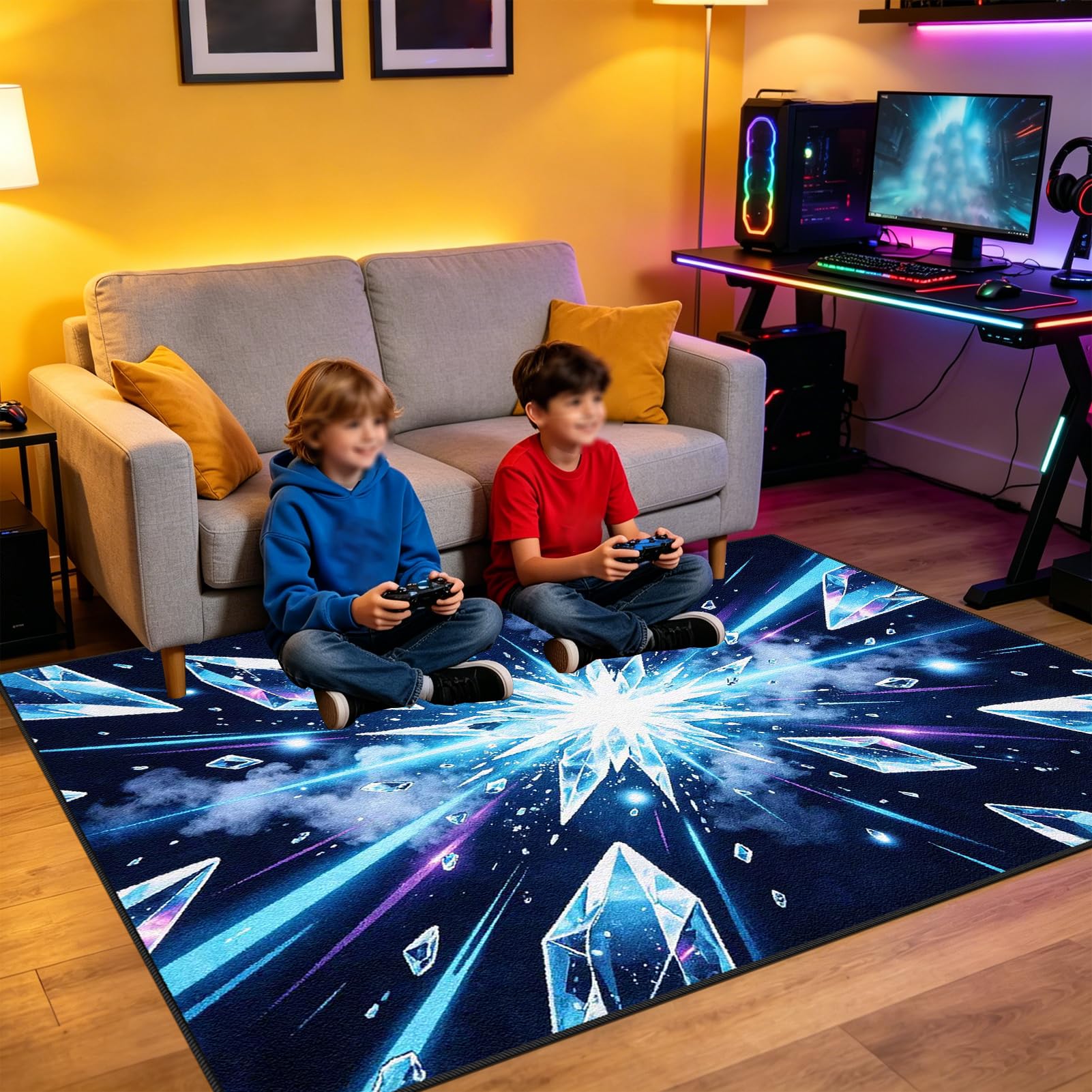 Tapis de Sol Esports 3D Tapis de Chambre de Salon de Jeu 60 x 120 cm