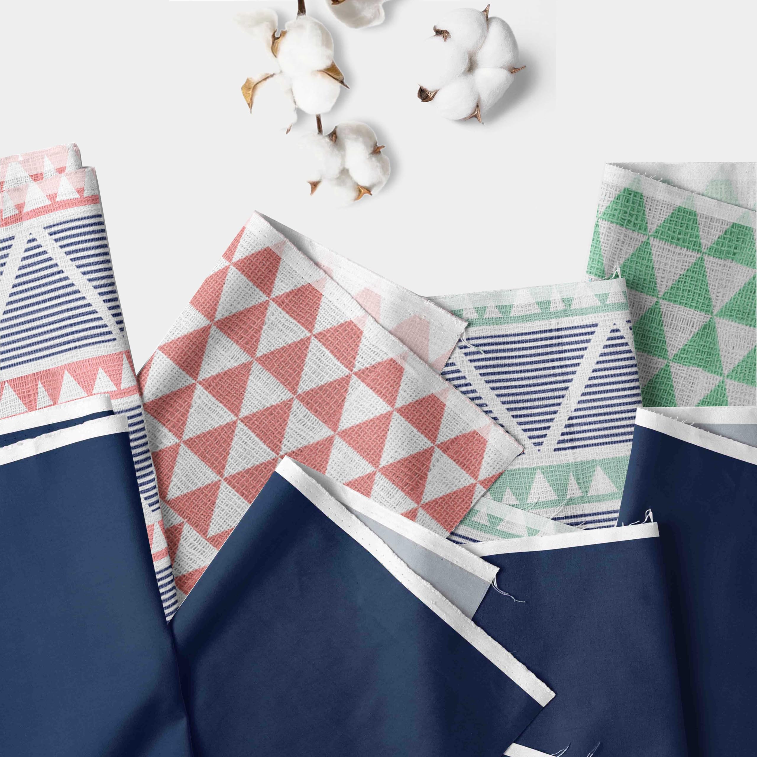 Bacati - 100 Percent Breathable Cotton Muslin/Percale 10 Piece Nursery Baby Crib Bedding Set for Boys/Girls Including 4 Swaddling Blankets US Standard Crib (Aztec Mint/Coral/Navy)