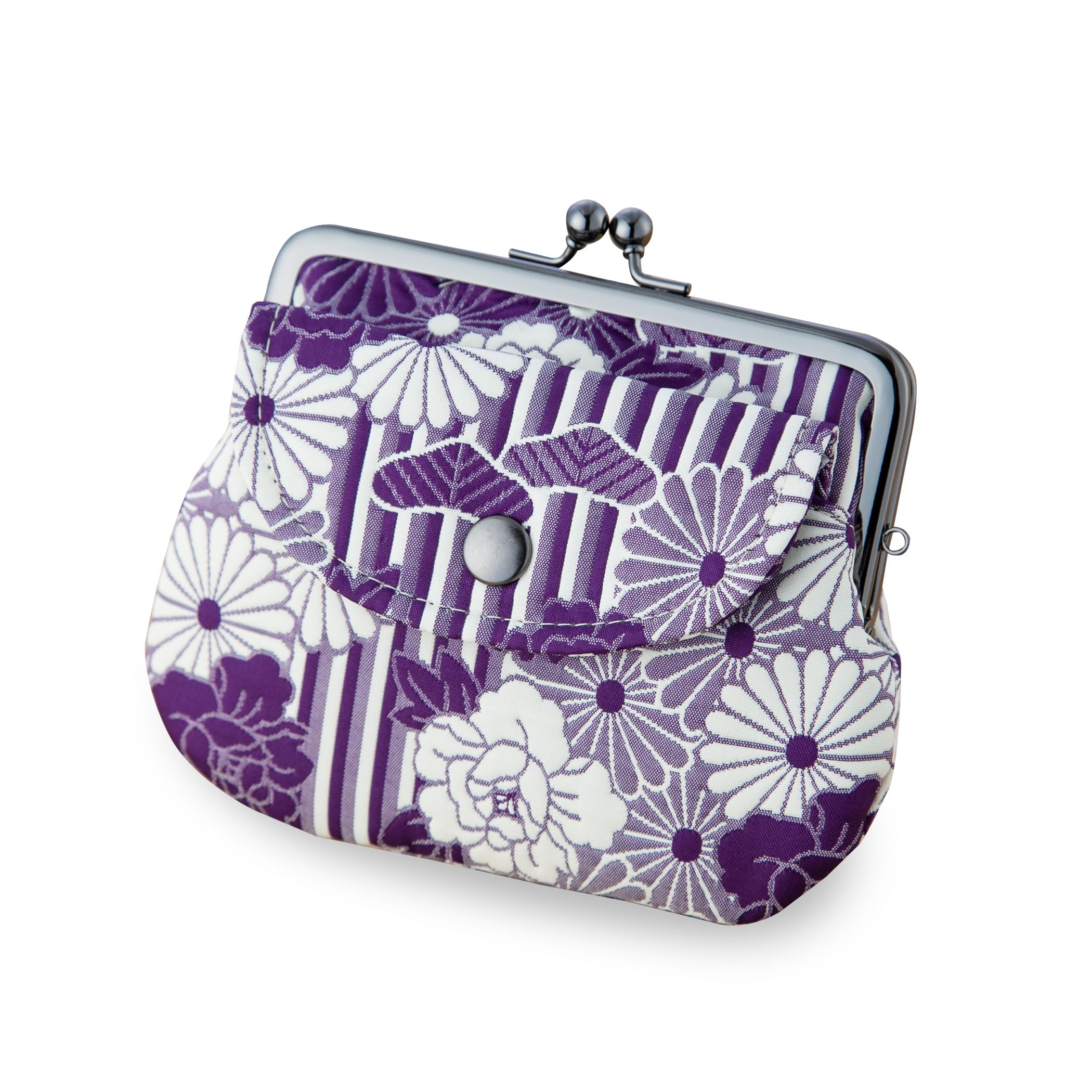 Noren Kiss Lock Gamaguchi Purse Double Pocket Outer Pocket Japan Coin Wallet