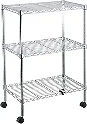 Estante Aço Cromado 3 Prateleiras 60 x 35x 76cm Duratec