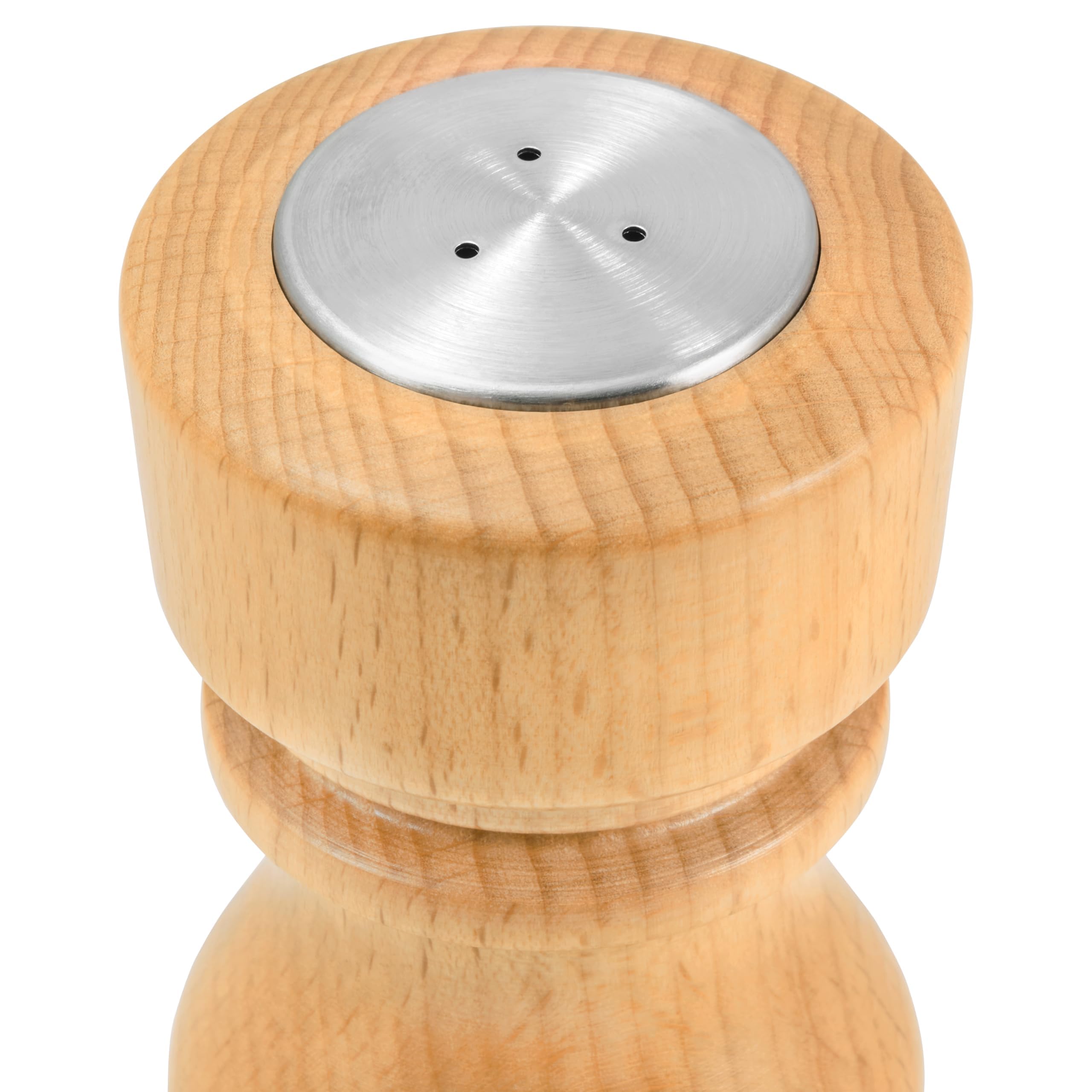 Cole & Mason Juego de Regalo London con Salero y Molinillo de Pimienta, 130 mm / 5", Madera de Haya Natural, Mecanismo de Molienda de Cerámica Afilada