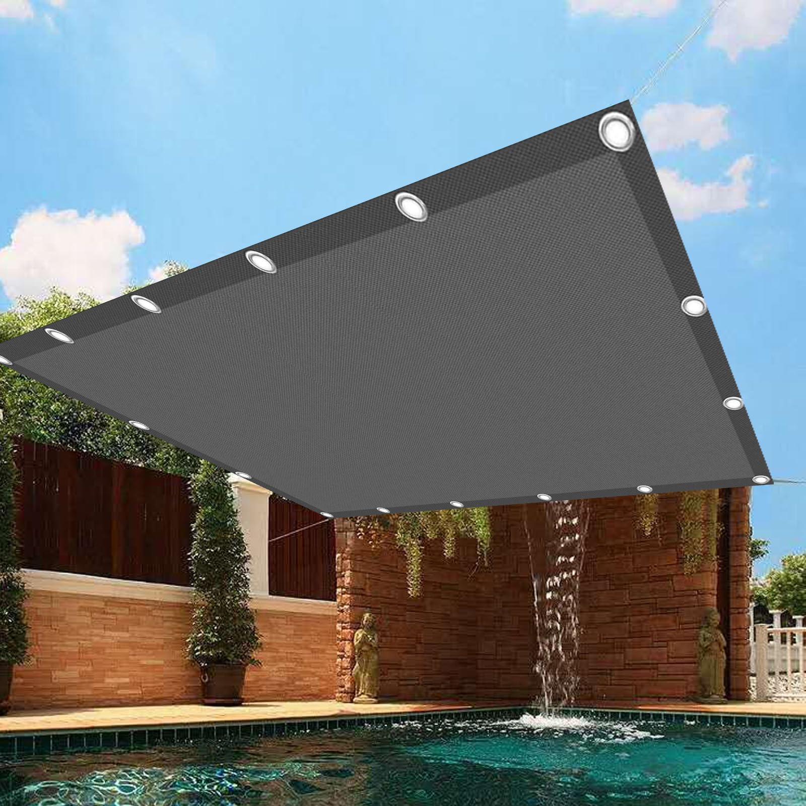 Impermeable Toldo Vela de Sombra,Toldo Vela de Sombra Rectangular 2x3m,Toldos Vela Impermeable Rectangular,para Exteriores,Pergola,Jardín,Terrazas,Piscina