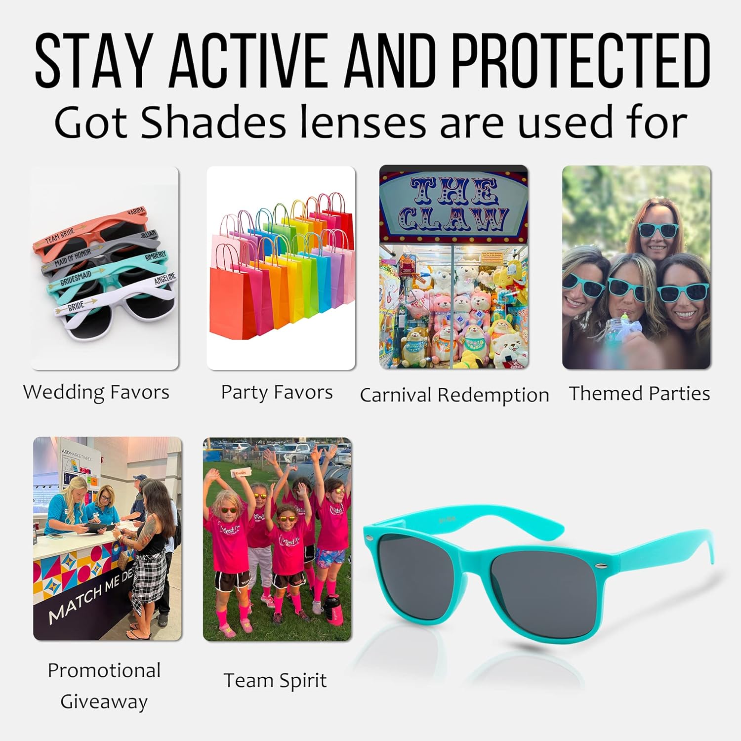 UV Protection Sunglasses Men & Women – Lightweight & Durable Unisex 80’s Retro Shades with Flexible Hinges, Bulk 10-Pack - Image 4