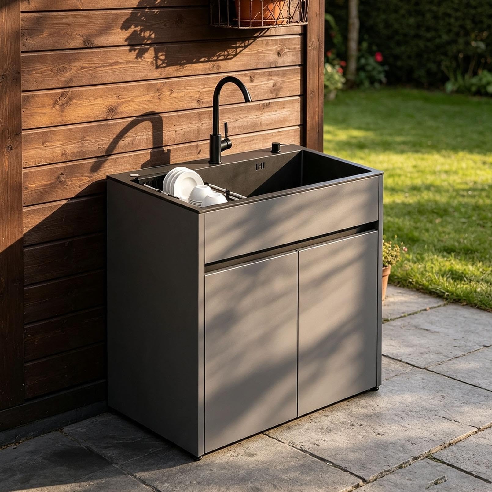 Lavello Terrazzo con Mobile, Autoportante, 65/80cm