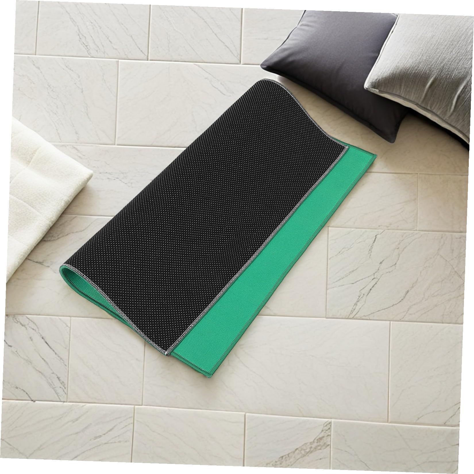 Adorainbow Tapis de Jeu de Mahjong Carré 90x90 Cm Vert, Tapis de Table Épais Antidérapant et Antibruit pour Jeux de Société, Accessoires Mahjong et Décoration de Fête