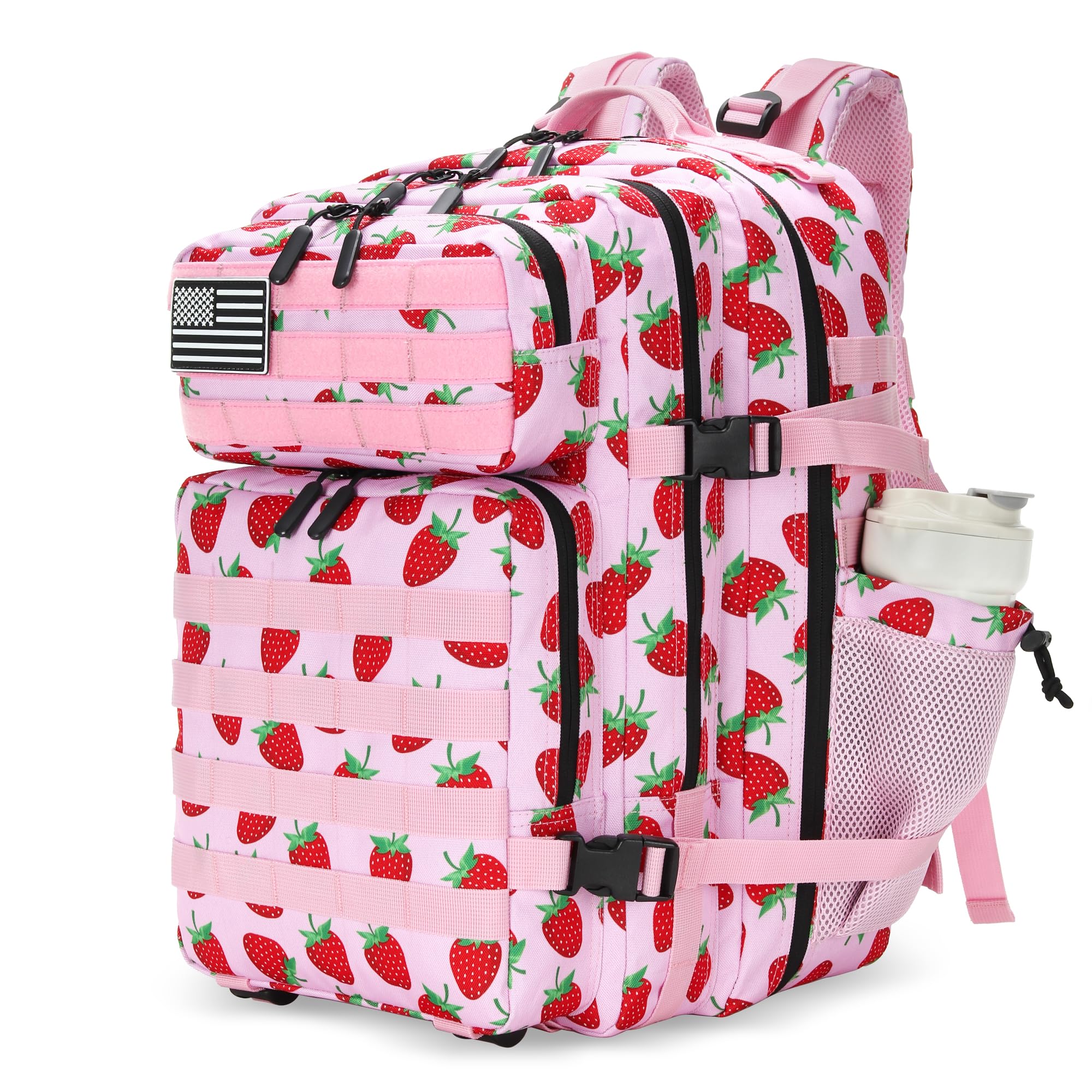 Lovelinks21 25L Tactical Military Backpack Small Travel Rucksack for Men and Women Assault Pack Bug Out Bag Molle Daypack Gym Backpack with Bottle