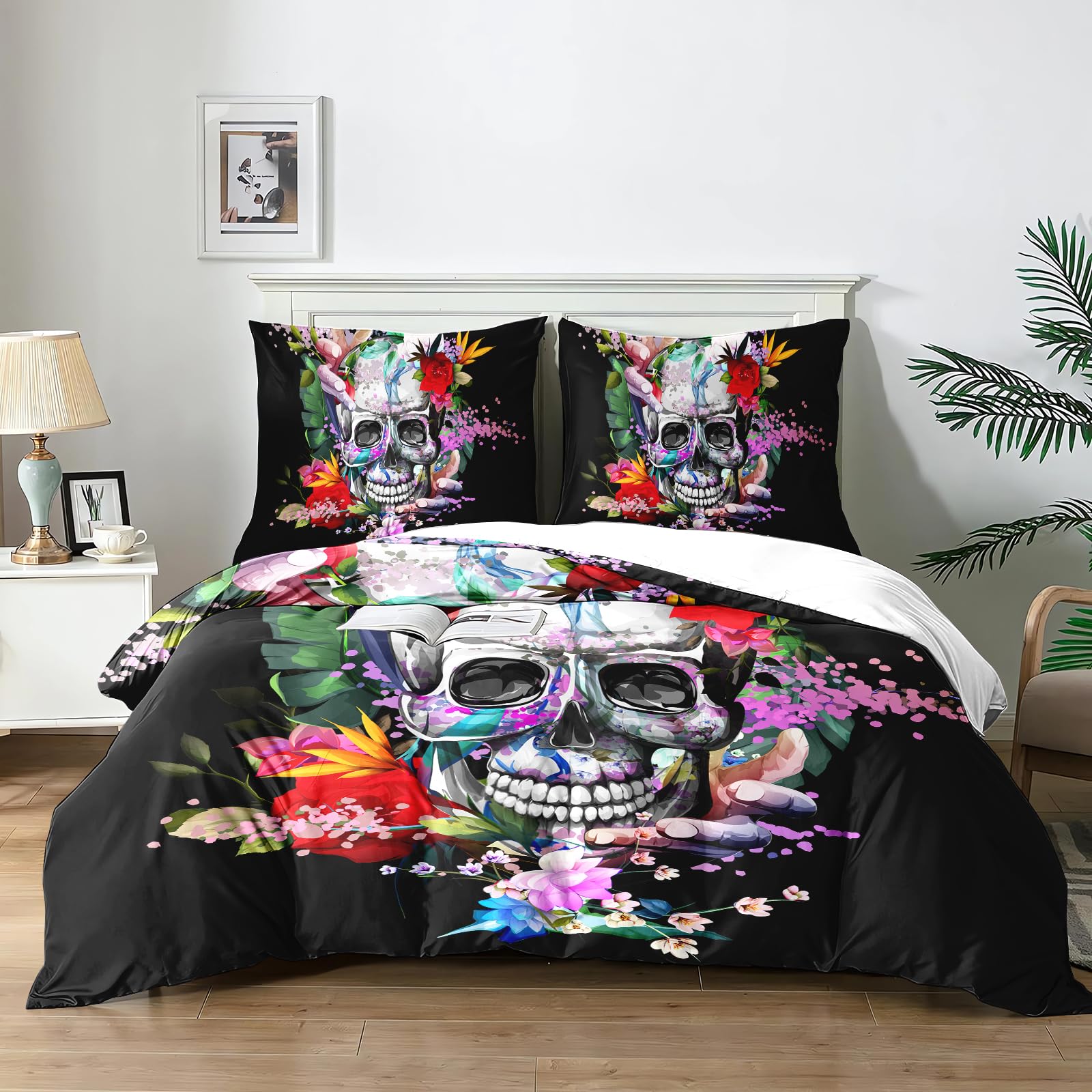 Dekbedovertreksets 140 x 200 cm, 3-delig, omkeerbaar, gotische stijl