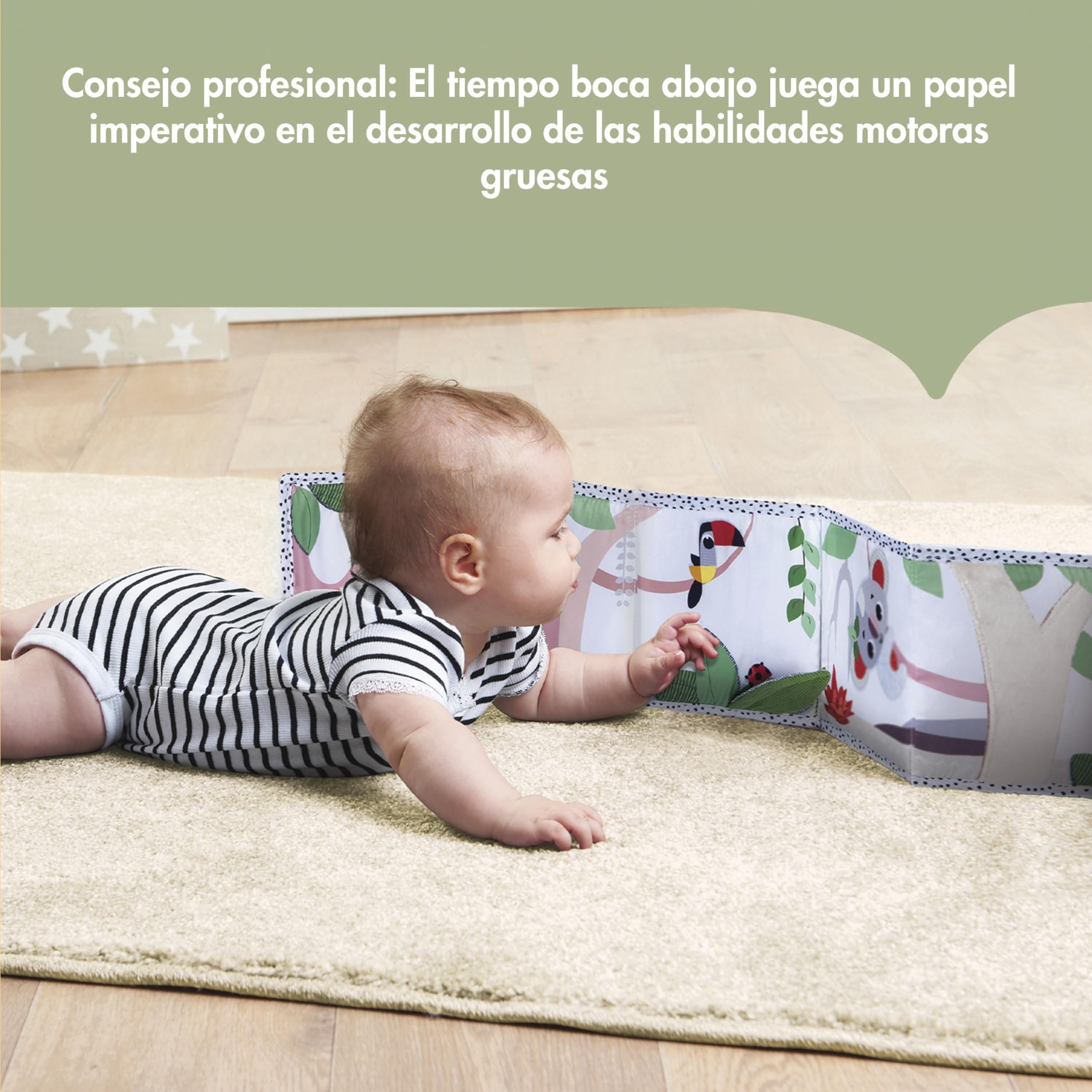 Tiny Love, Primer Libro de Doble Cara, Libro Bebe, 0+ Meses, Libro Sensorial Bebe, Blanco y Negro, 2 Caras, 7 Actividades, Favorece Sentidos, Habilidades y Vista, Tiempo Boca Abajo, Boho Chic
