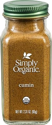 Simply Organic Ground Cumin in a glass jar