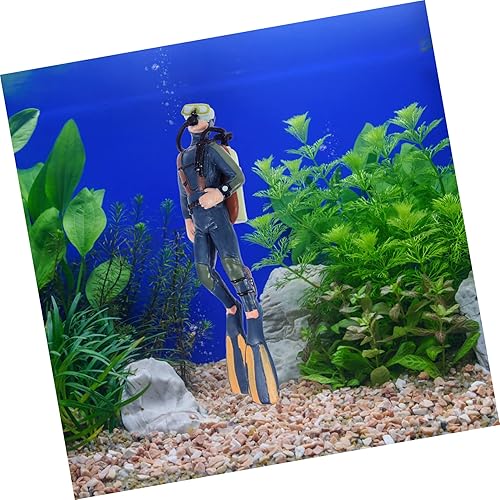 Miniatura 2 de balacoo 5 piezas de mini juguetes de buceo, figuras de paisajismo, peces, natación, acuanauta, buceo, decoración flotante de rana, decoración del