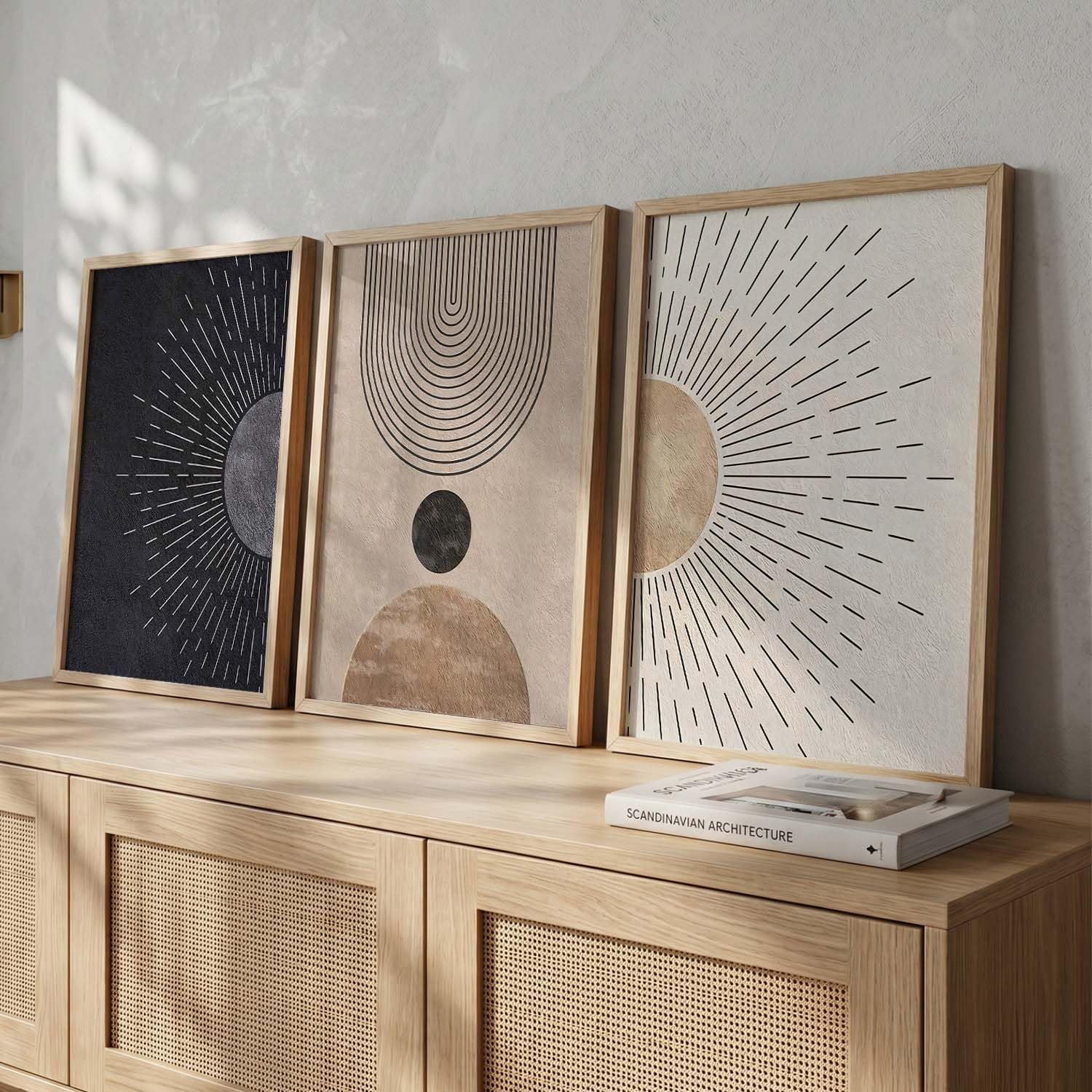 BOHO Wall Art Set - 3 Minimalist Frames -29 BOHO Wall Art Set - 3 Minimalist Frames -29