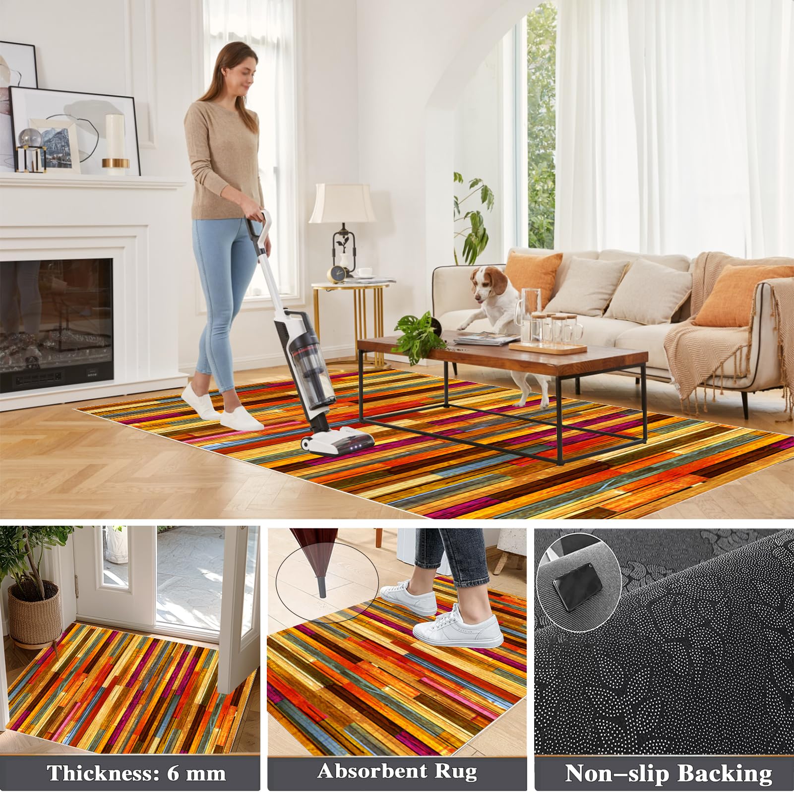 Dywan Chodnik Kuchenny Antypoślizgowy Dywan Korytarz Dywan Runner Chodnik Mata Wejście Dywan Długi Korytarz Mata Do Salonu Sypialnia Wejście Wewnętrzne 110 x 550 cm