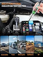 Vista 6 de Luz de prueba automotriz, probador de voltaje LED digital de 3 a 70 V, probador de circuito automático con voltímetro, indicador de polaridad dual e