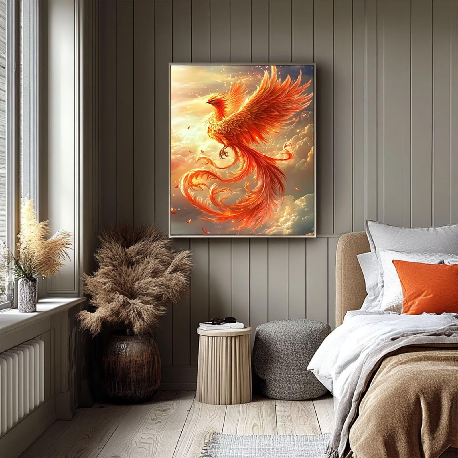 Malowanie po numerach dla dorosłych Feniks malowanie według numerów dzieci chmura nowoczesne obrazy salon hobby dorośli kreatywne malowanie według numerów 95 x 70 cm obraz na płótnie do dekoracji