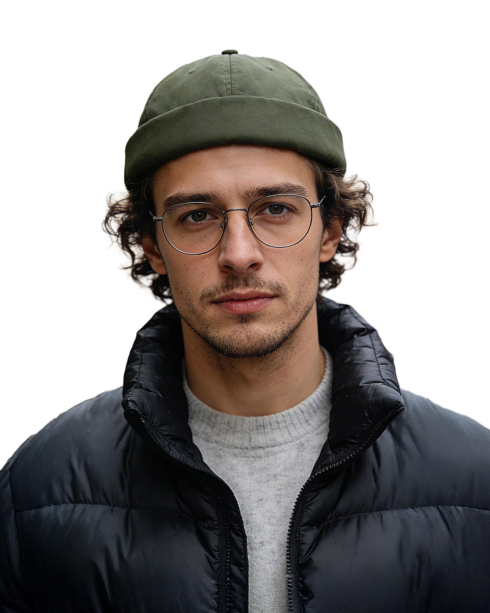 Clakllie Cotton Docker Cap Marynarska Portowa Oryginalna Męska Letnia Kryjąca Bez Daszka Zwijana Unisex, H-GD30-Zielony, Rozmiar Uniwersalny