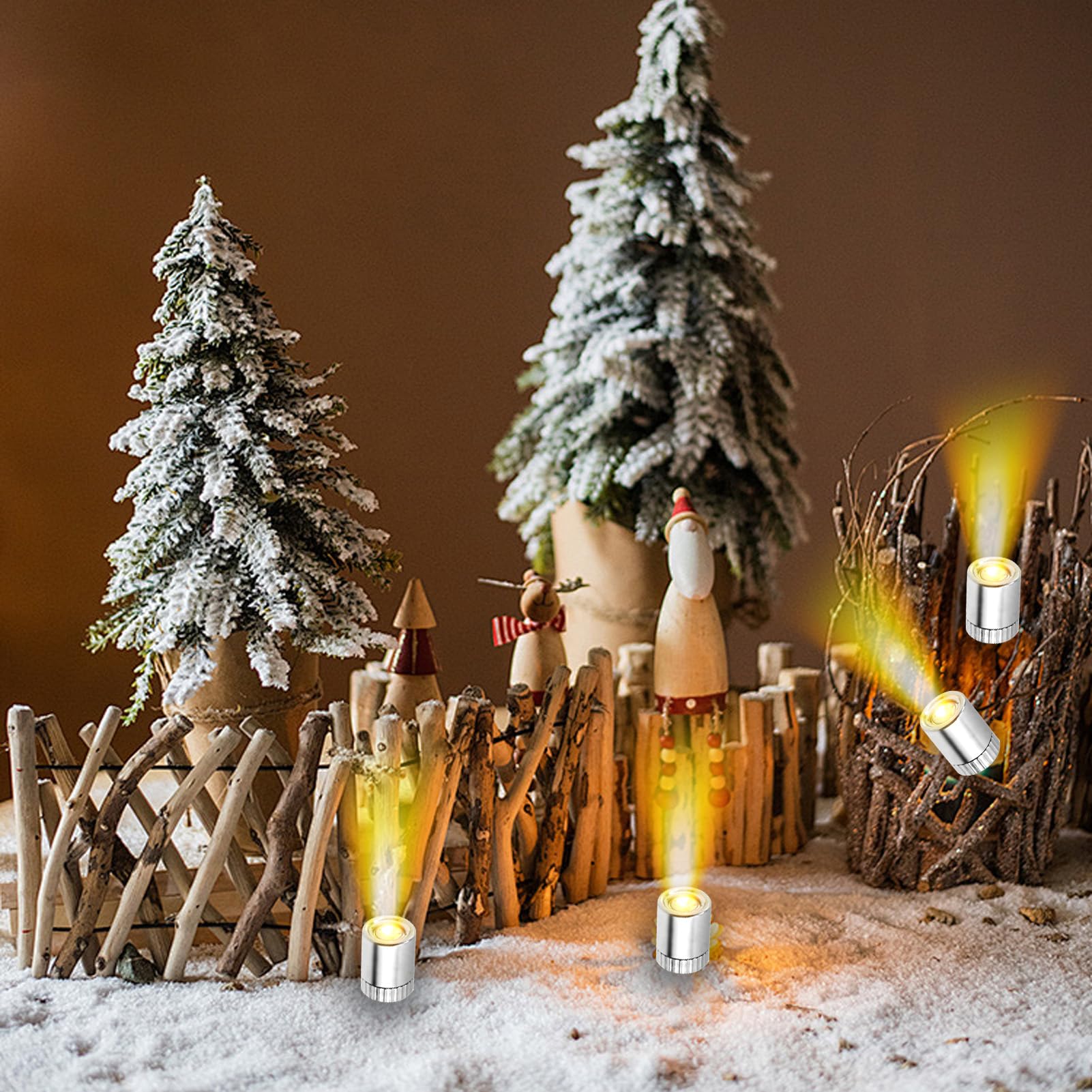 10 pcs Mini Luci LED a Batteria, LED Decorative per Modello in Miniatura, Lucine LED Decorative Adatto per Natale San Valentino Ringraziamento Modelli Artigianali Fai-Da-Te (Luce Bianca Calda)
