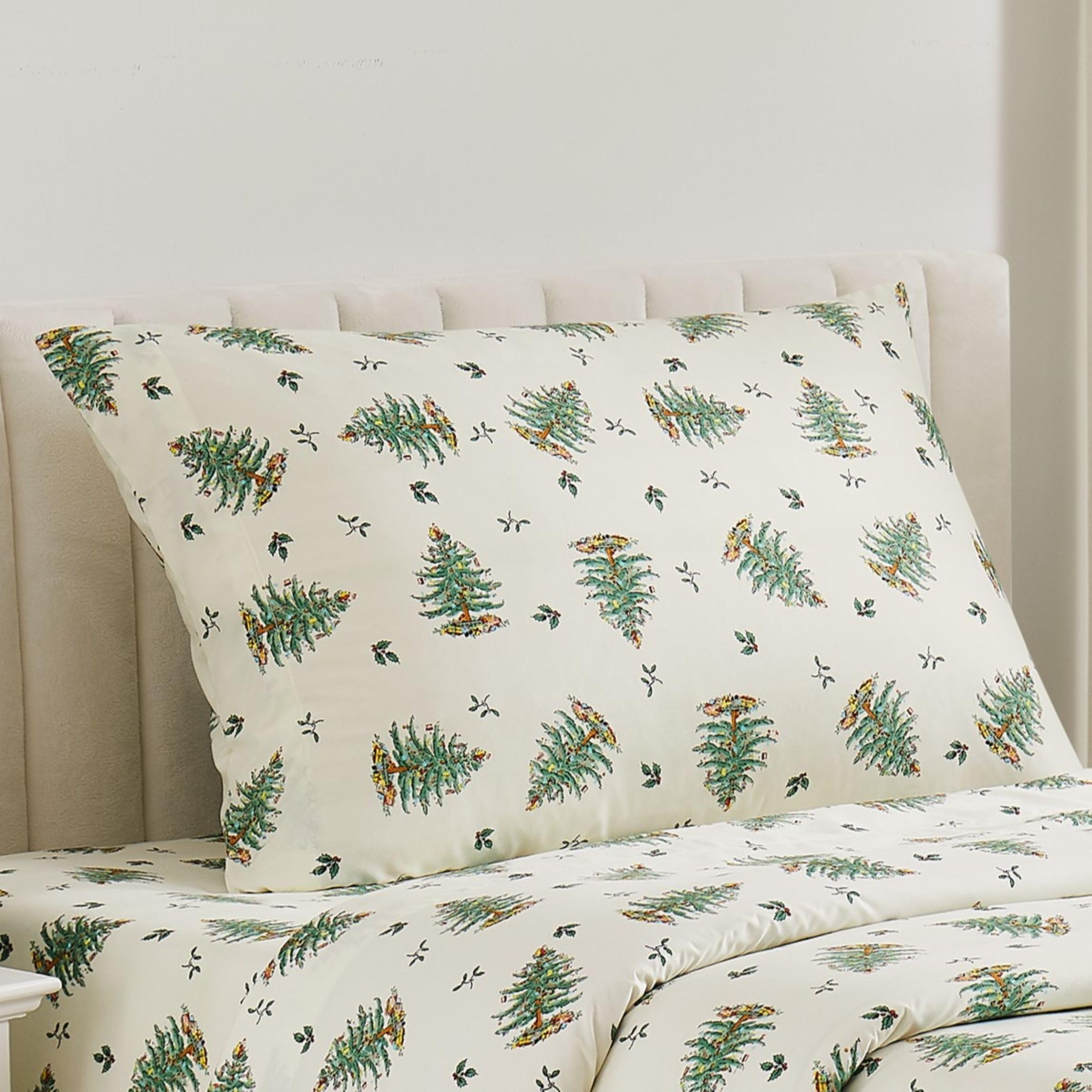 Avanti Linens Podwójne prześcieradła Kolekcja Choinek Spode