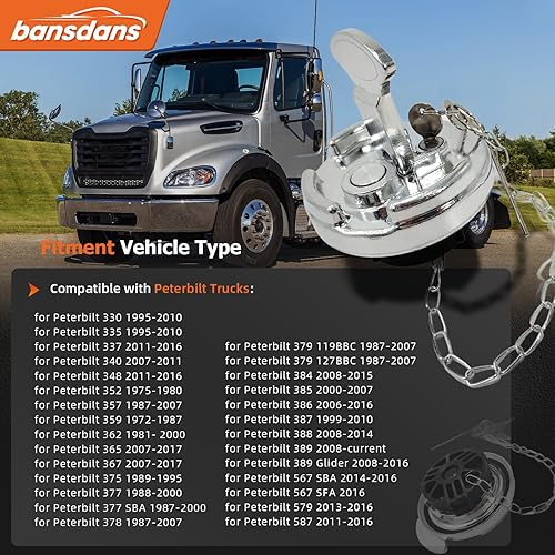 Miniatura 2 de 2 tapas de combustible diésel con bloqueo 11-04859-100 de 4 pulgadas, tapa de tanque de combustible de aluminio estilo palanca con llave para