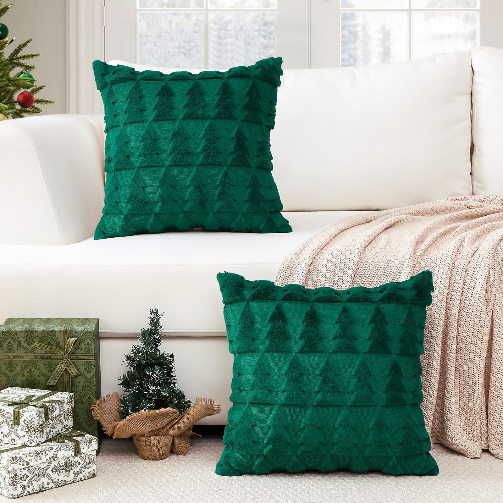 Artscope Lot de 1 Doux Peluche Laine Courte Velours Décoratif Housses